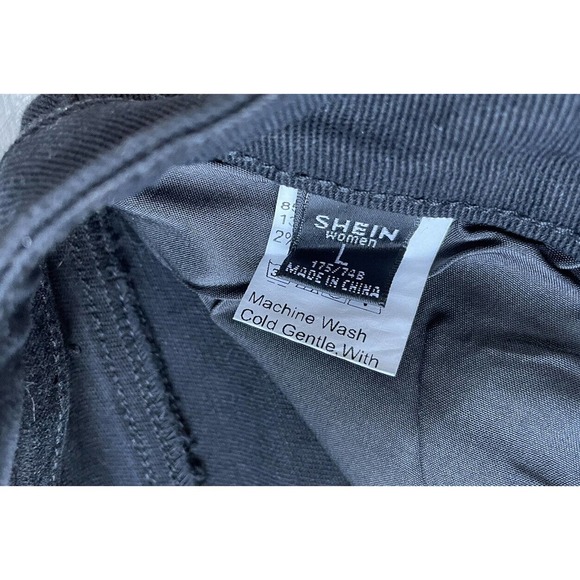 SHEIN Black Distressed Skinny Jeans L High Rise A8 - Picture 4 of 4